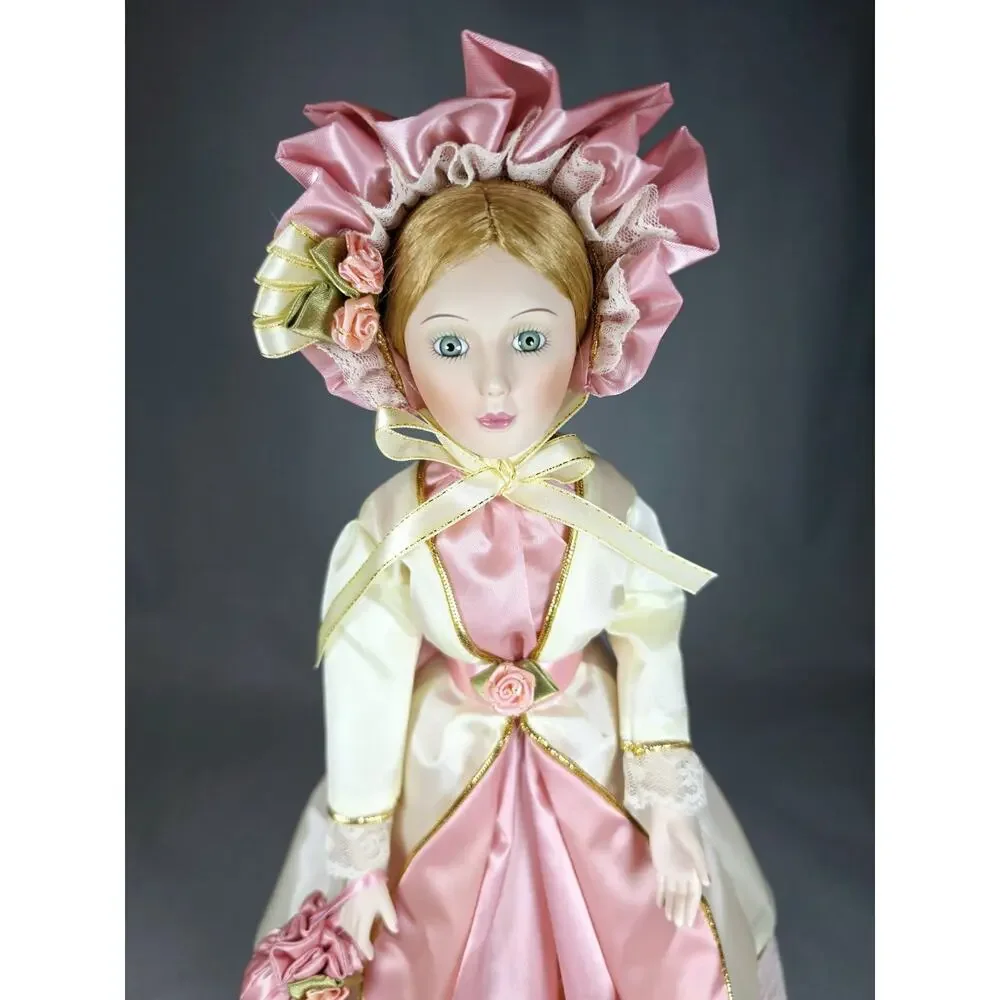 Vintage Edwin Knowles Elegance Victorian Lady Porcelain Doll with Stand